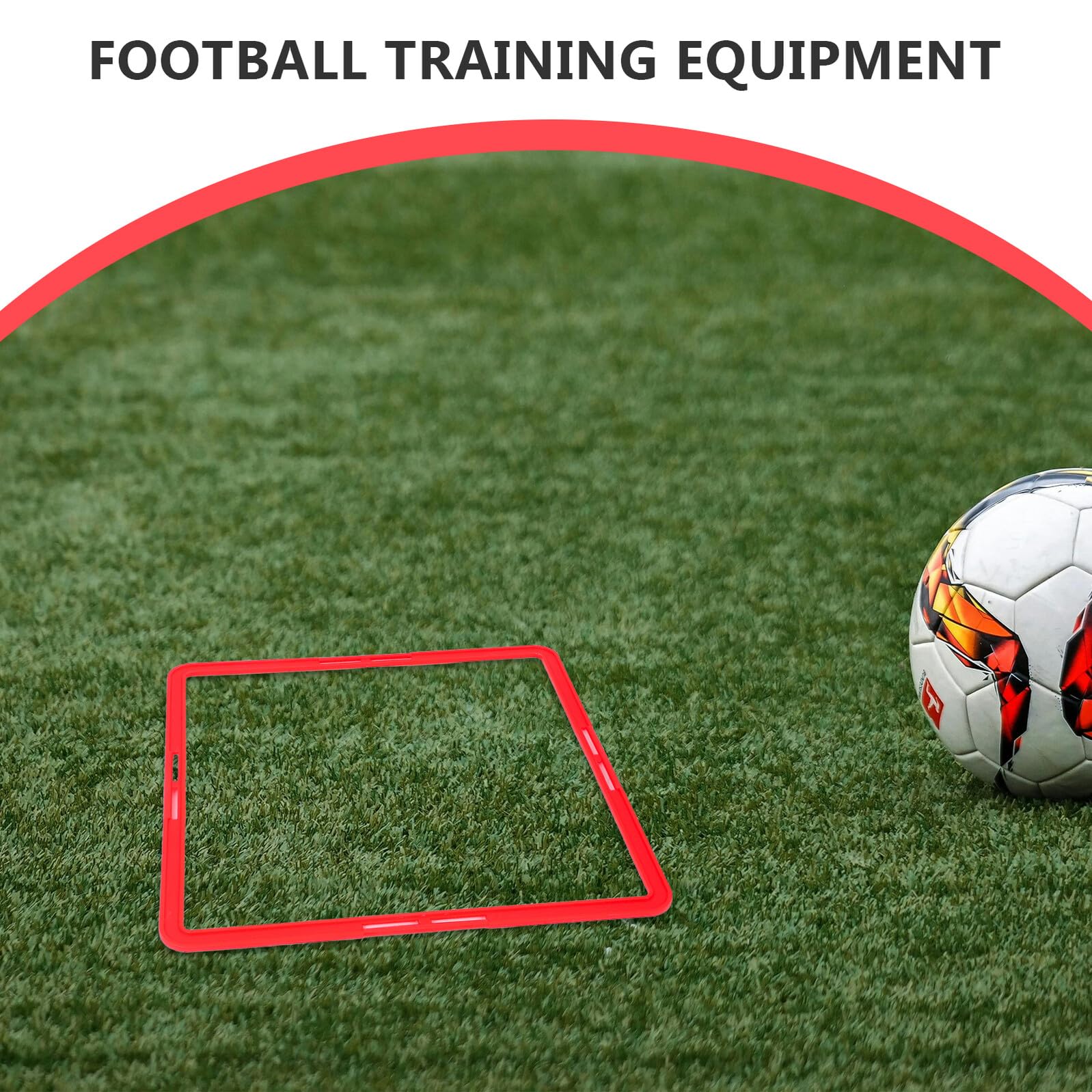 Abaodam 6 Anelli da Calcio per Allenamento Agilità, Cerchi di velocità Portatili in Plastica Resistente, Attrezzatura Sportiva per Esercizi Calcistici Adulti, Uso Indoor e Outdoor