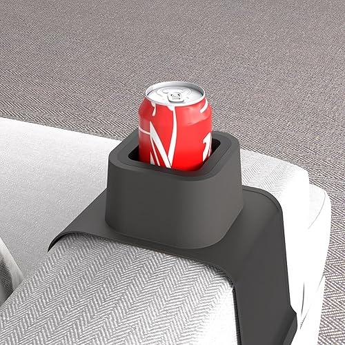 Miniatura 9 de Portavasos para sofá, antiderrames, de silicona, adecuado para sofá reclinable, regalos para mamá, papá, marido, abuela, abuelo, color negro