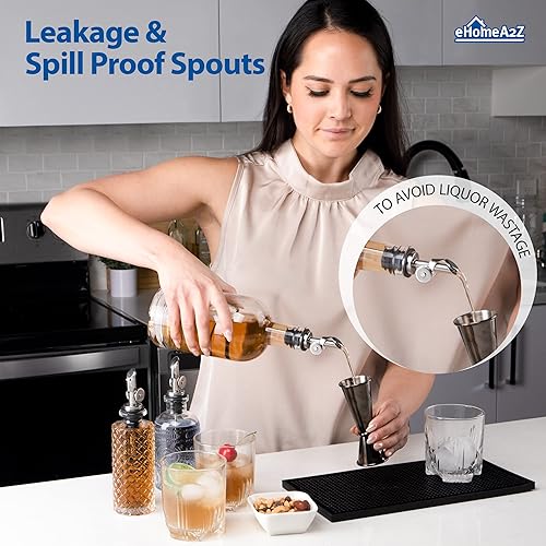 Miniatura 2 de EHOMEA2Z Vertedores clásicos de botellas de licor de acero inoxidable para botellas de alcohol, a prueba de fugas, aptos para lavavajillas, para