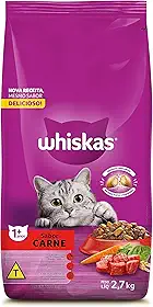 WHISKAS Ração Carne Gatos Adultos 2,7 kg