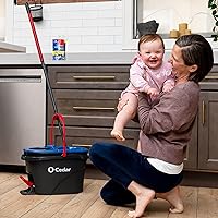 Vista 8 de O-Cedar RinseClean - Sistema de trapeador giratorio y cubeta Limpia con agua limpia Elimina el 99% de las bacterias