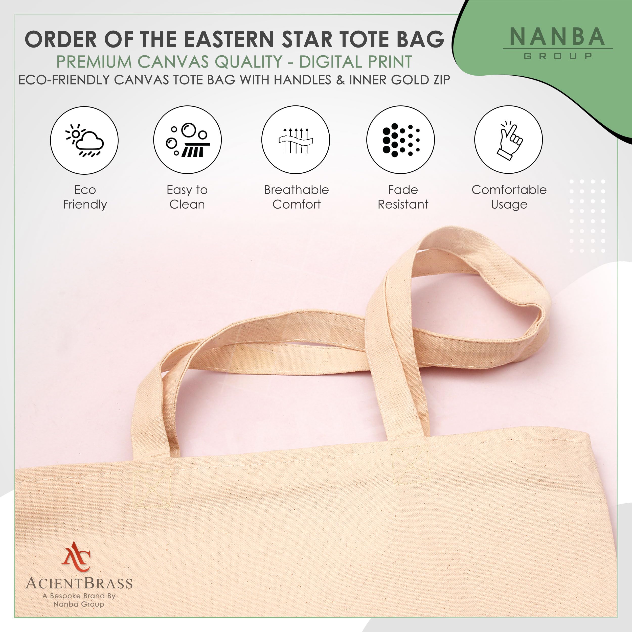 ACIENTBRASS OES & Masonic Canvas Tote Bags - Multiple Designs