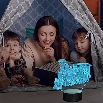 Amazon.co.jp: Lampeez 3D蒸気機関車ランプ ナイトライト 3D