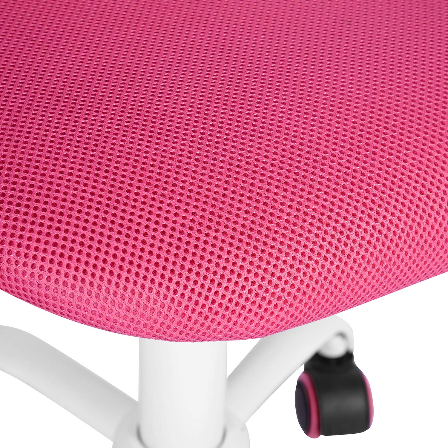 Sedia ergonomica per scuola, schienale in rete traspirante, altezza regolabile, rosa scuro
