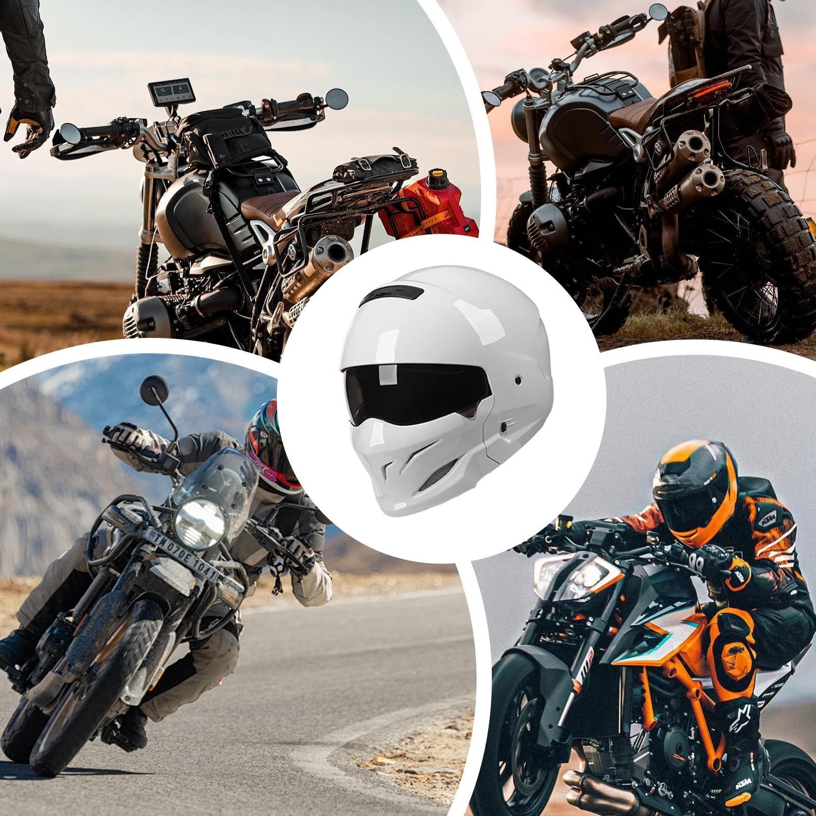 Czapka ochronna motocyklowa, odpinana czapka ochronna do rowerów ulicznych, styl retro, twarda do wyścigów szosowych, dla dorosłych