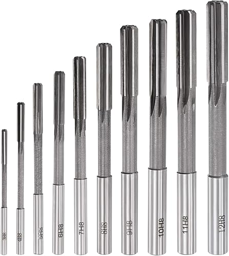 Miniatura 8 de uxcell Juego de escariador de chucking Máquina de torno Escariador Recto Flauta Fresa Fresa Acero de Alta Velocidad H7 Tolerancia (0.118 in, 0.157