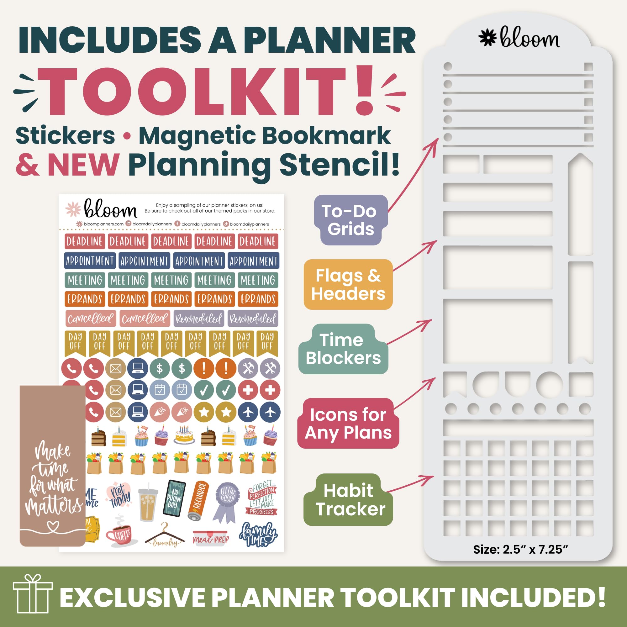 bloom daily planners Hardcover Planer 2027 (21,6 x 27,9 cm) Januar – Dezember 2027 Kalenderjahr – Aufgabenzielplaner für Frauen – monatliches und wöchentliches inspirierendes Agendabuch mit Schablone