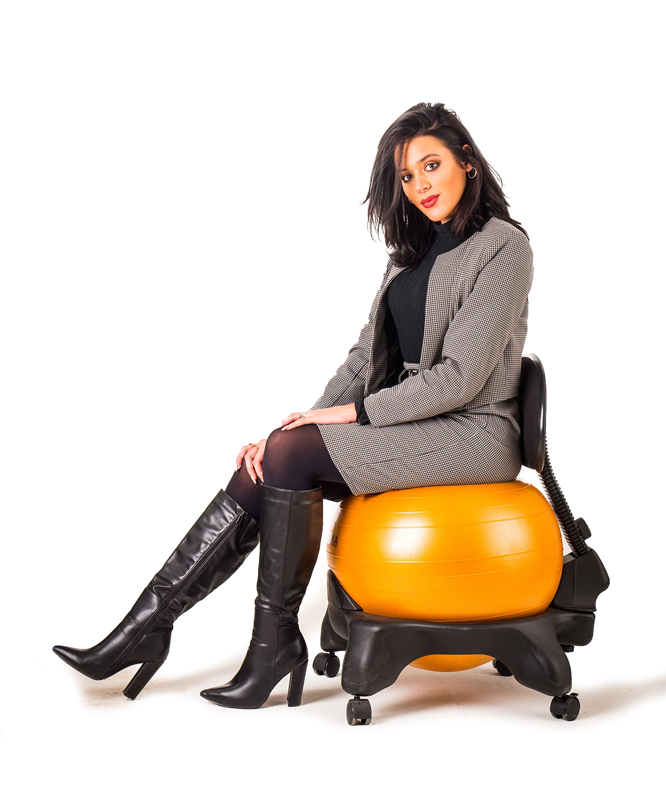 Kikka Active Chair - Sedia Ergonomica con Palla Gonfiabile (Blu, Plus)