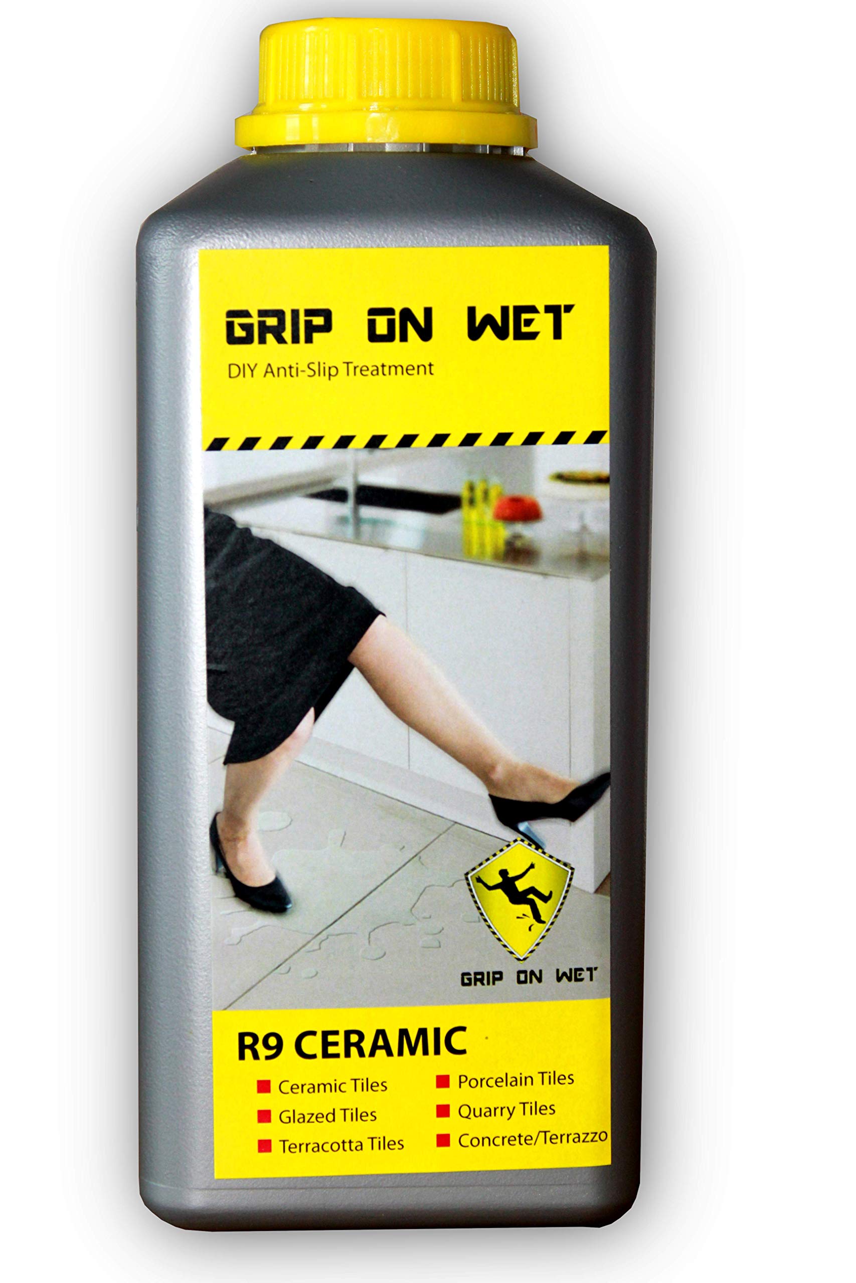 R9 Anti-Slip Treatment for Tiles DIY Ready & Easy to USE Instant Results UP to 15sqm Toilets, Bathrooms, Hotels, B&B Long Lasting Effect