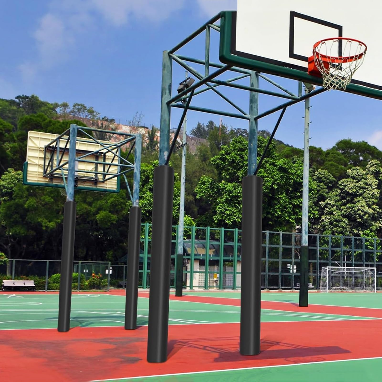 Imbottitura di sicurezza per canestro da basket, impermeabile, protezione per pali e assorbimento degli urti