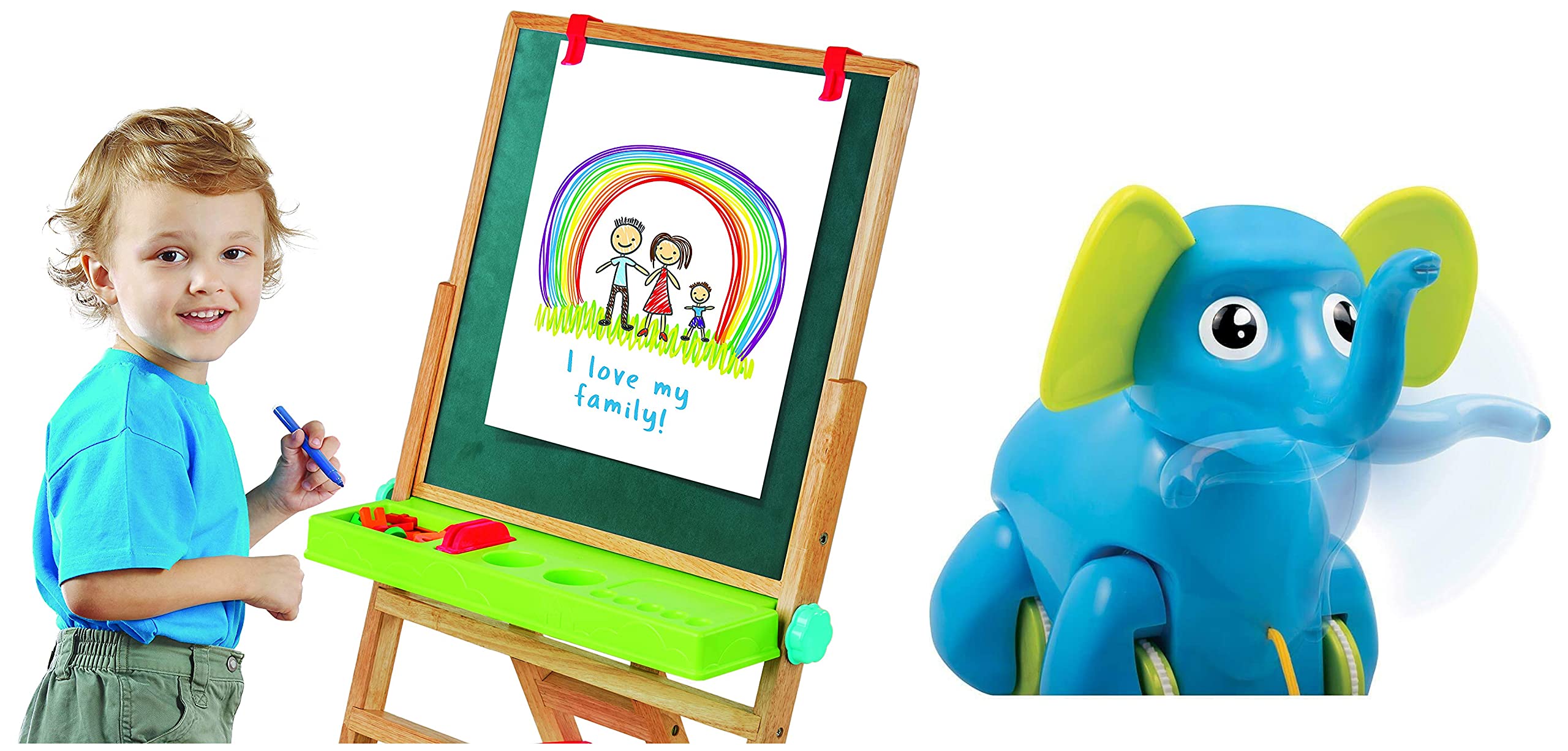 Giggles My First Easel (Multi Color) & Giggles Alphy The Elephant