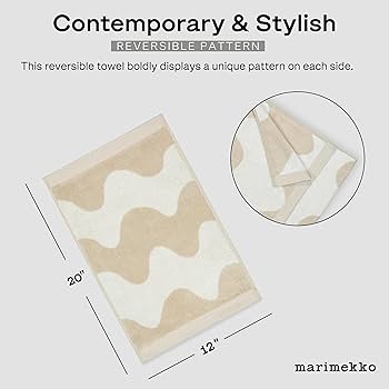 Amazon.com: MARIMEKKO Lokki Terry Cotton Guest Towel (Dark