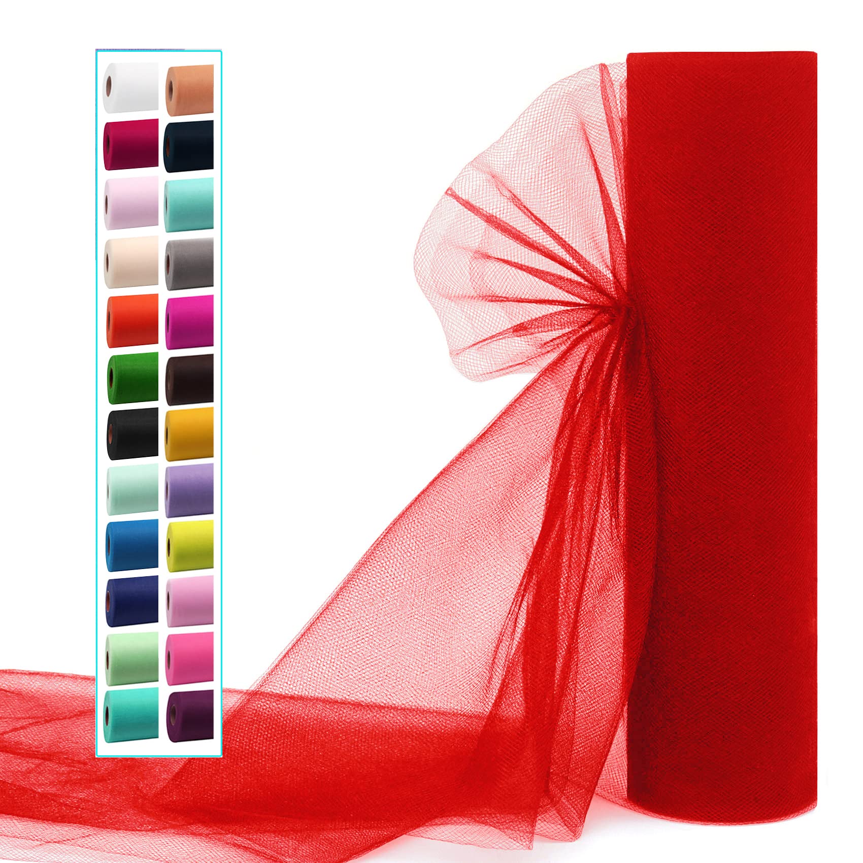 Red Tulle Fabric Rolls 54 Inch By 20 Yards Tulle Desertcart