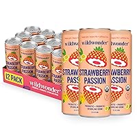 Vista 13 de Wildwonder - Bebida probiótica espumosa, paquete de 12 unidades, para la salud intestinal y el apoyo inmunológico, limonada de cereza, 0.18 oz