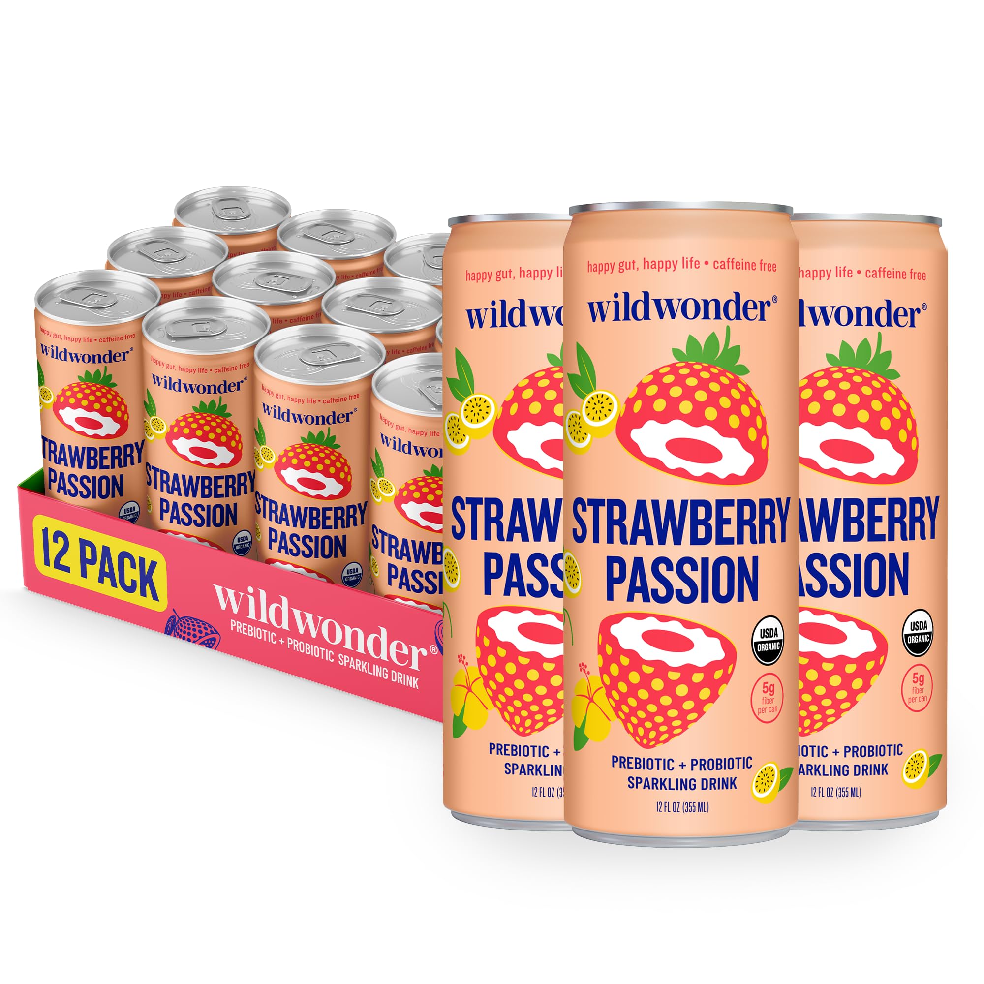Amazon.com : wildwonder Sparkling Probiotic Drink 12pk, For Gut