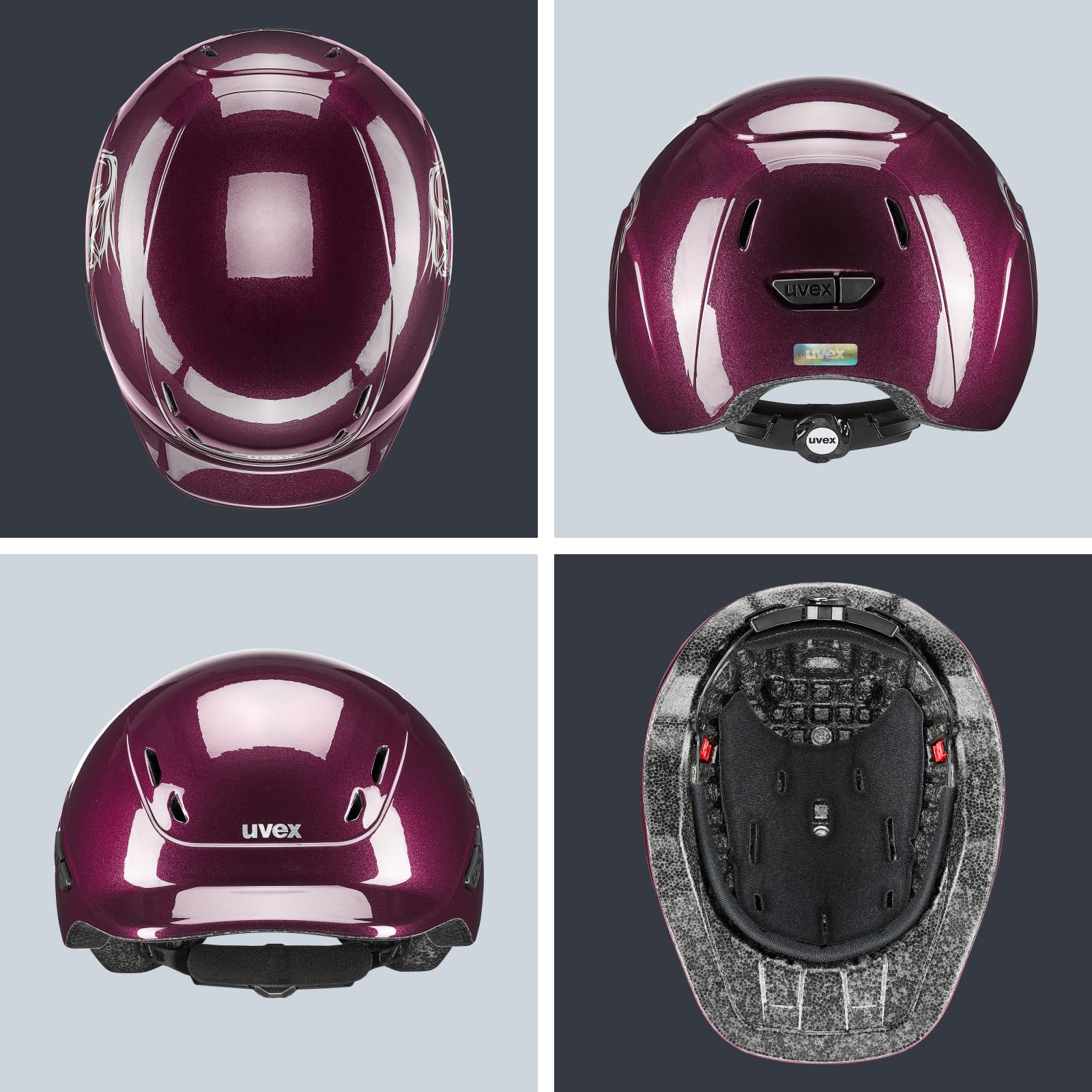 uvex kidoxx – Casque d’équitation Enfant léger et réglable