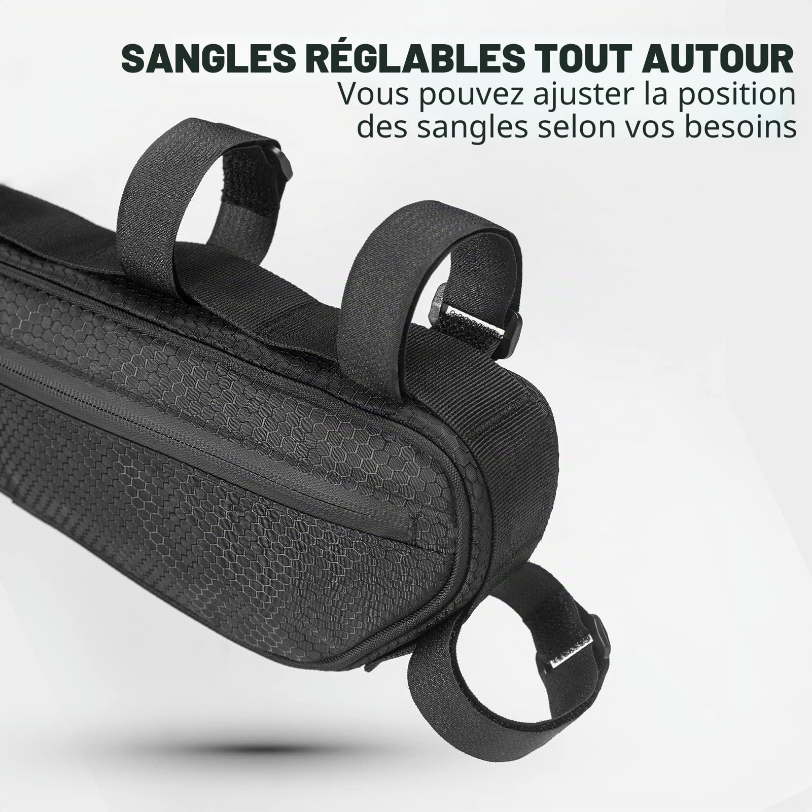 ROCKBROS Sacoche de Vélo Cadre 2.5L, 2 en 1 Sac de Selle de Vélo | Sac Triangulaire Détachable pour VTT Vélo Course E-Bikes