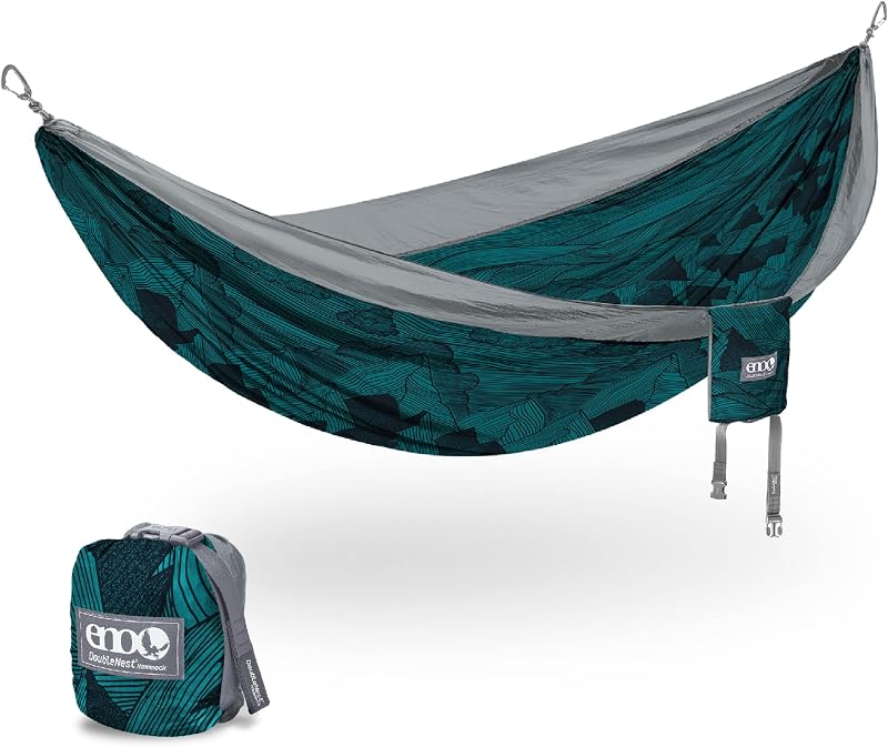 ENO, Hamaca ligera para acampar Eagles Nest Outfitters DoubleNest, 1 a 2 personas, colores de edición especial, ATC