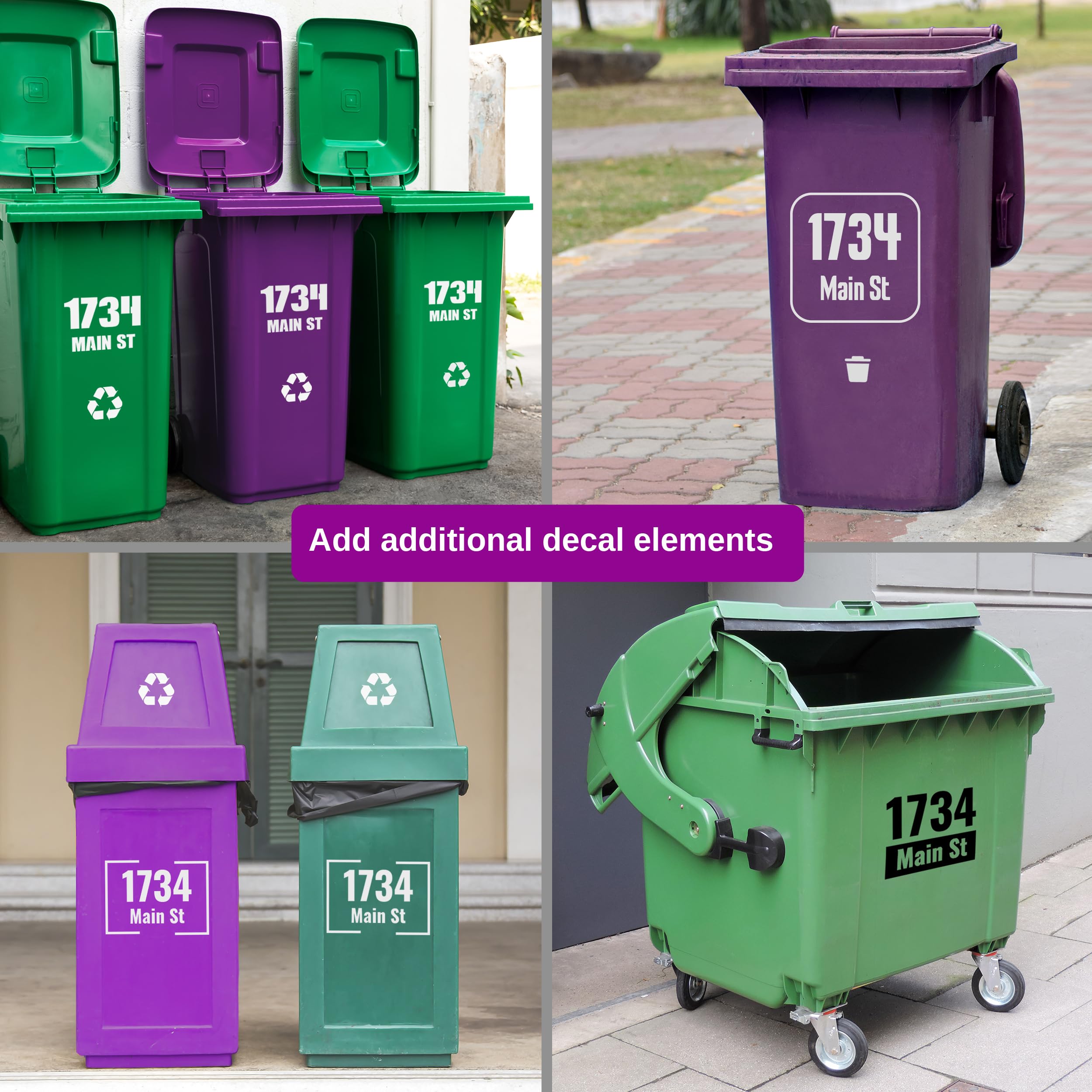 Vanco-up 35.4" ×11.8" Wheelie Bin Stickers Self Adhesive - View #4