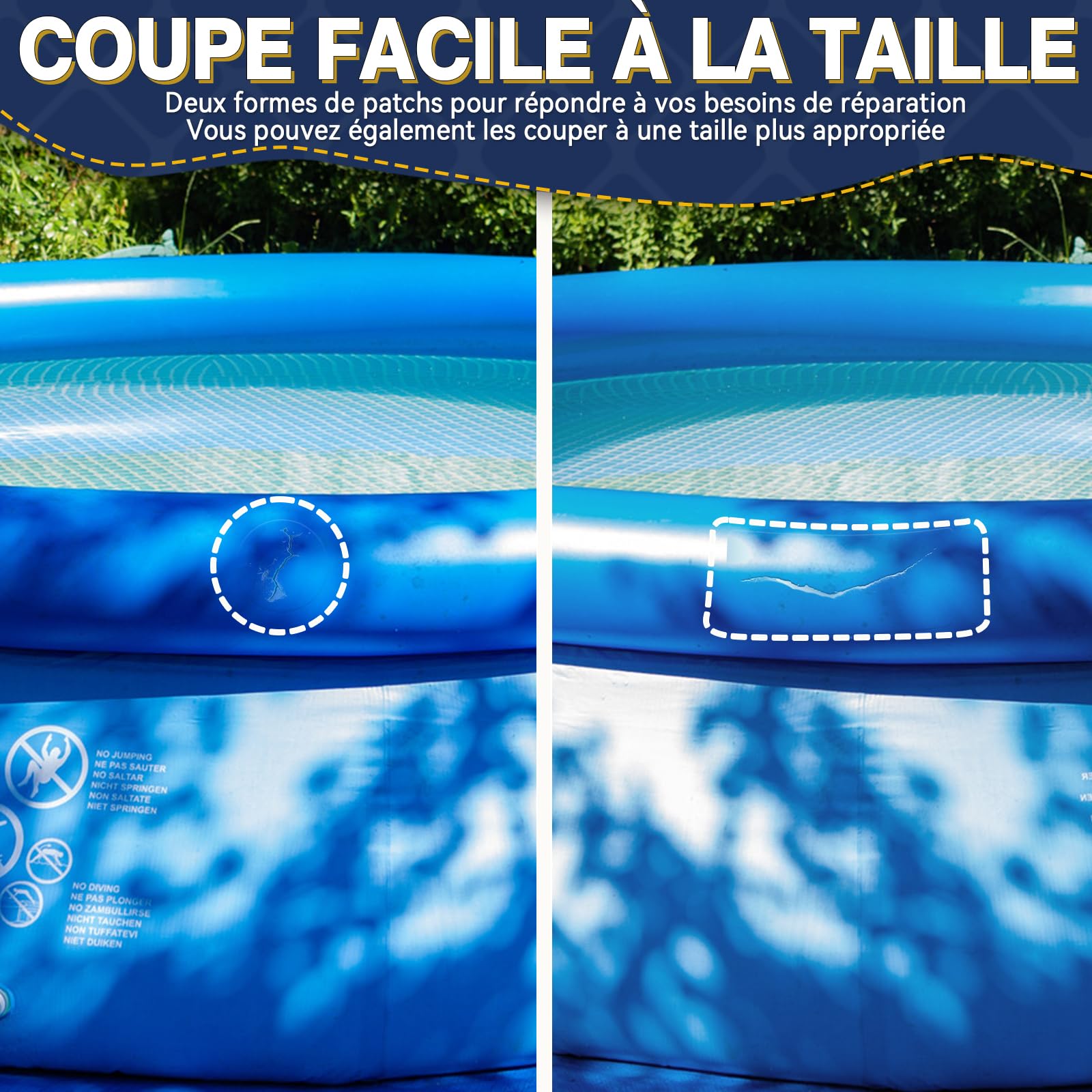 Tiepetly Kit de Reparation Piscine Imperméable et Transparent, pour Matelas Pneumatiques, Jacuzzis, Structures Gonflables, Matériaux en PVC, ABS, EVA et Caoutchouc - 5