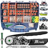 Vista 1 de JRready DW5007-02 - Kit de conectores Deutsch, conectores eléctricos automotrices DT de 2, 3, 4, 6, 8 y 12 pines, herramienta de crimpado Deutsch
