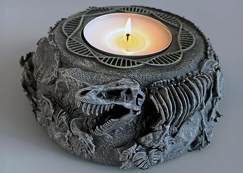 Miniatura 8 de VEOJEIN Decoración de base jurásica | Pisapapeles temático | Soporte de resina para coleccionables de dinosaurios | Esqueletos detallados, motivos