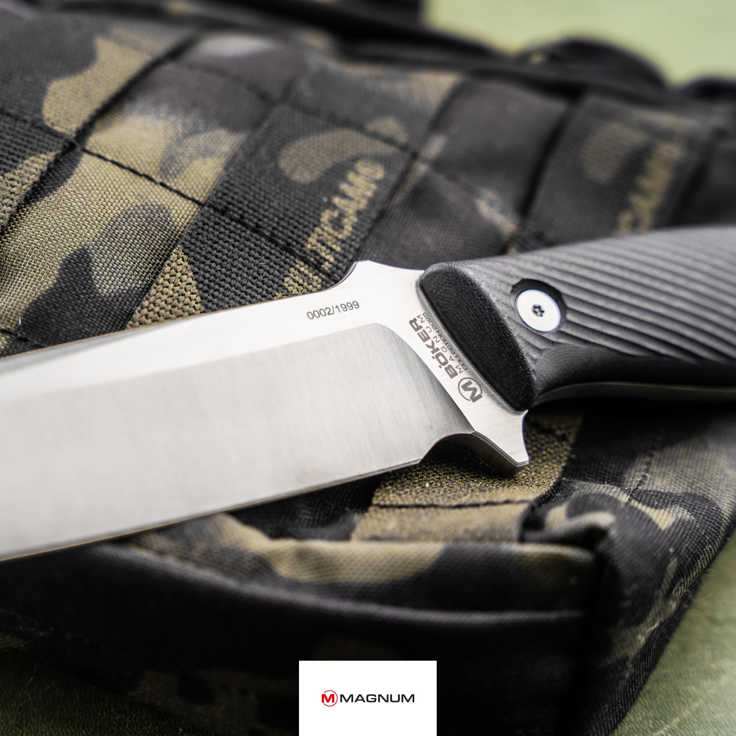 Magnum® Collection 2025 - taktisches Messer feststehend mit 15,1 cm Klinge - Sammlermesser Limited Edition - großes Outdoor- & Survival-Messer - Pfadfinder Fahrtenmesser mit Leder-Scheide