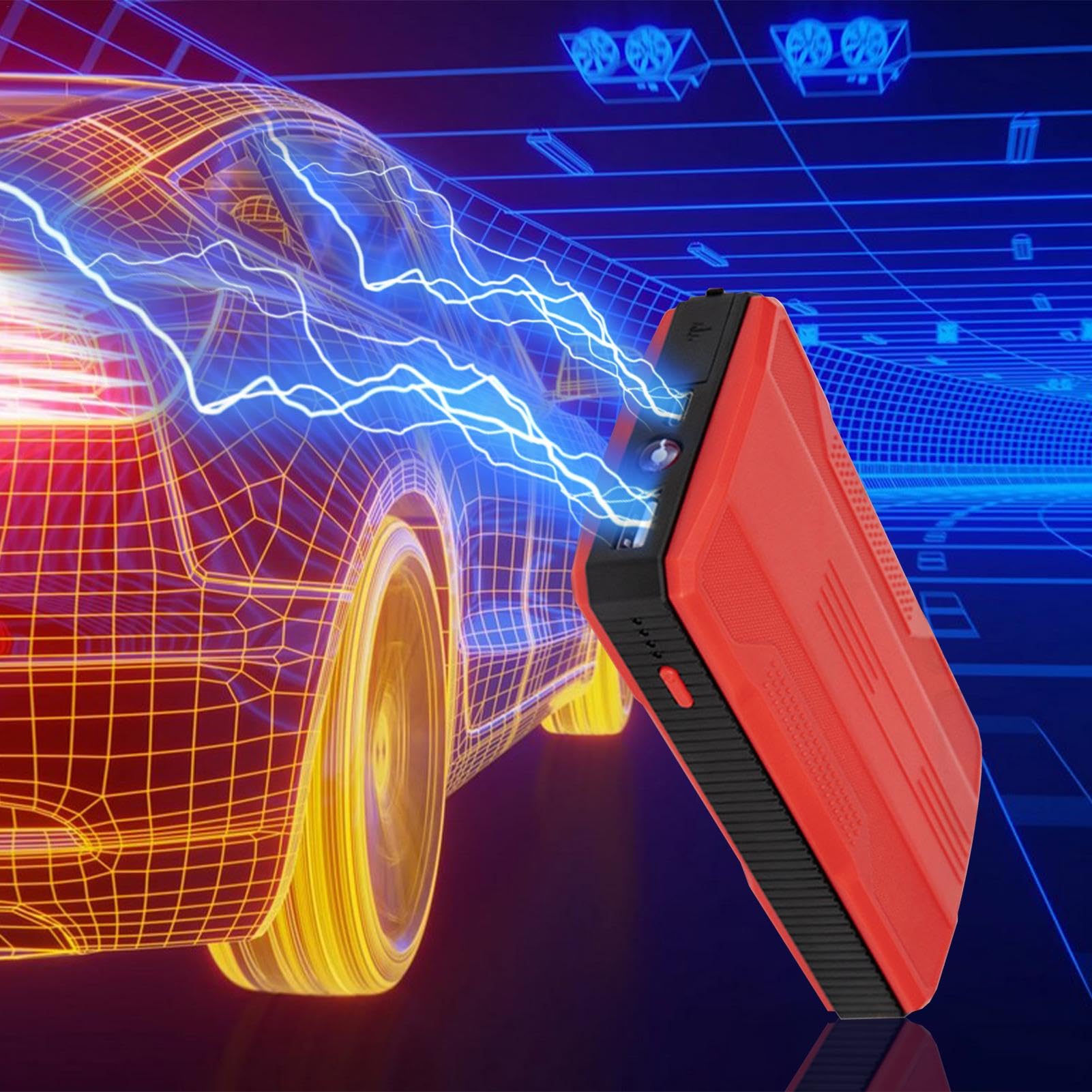 Arrancador de batería para Coche,20000mAh 12V Batería Booster Pack | Inflador de neumáticos Digital | Paquete de Refuerzo de batería de Coche, Cargador de Banco de energía portátil