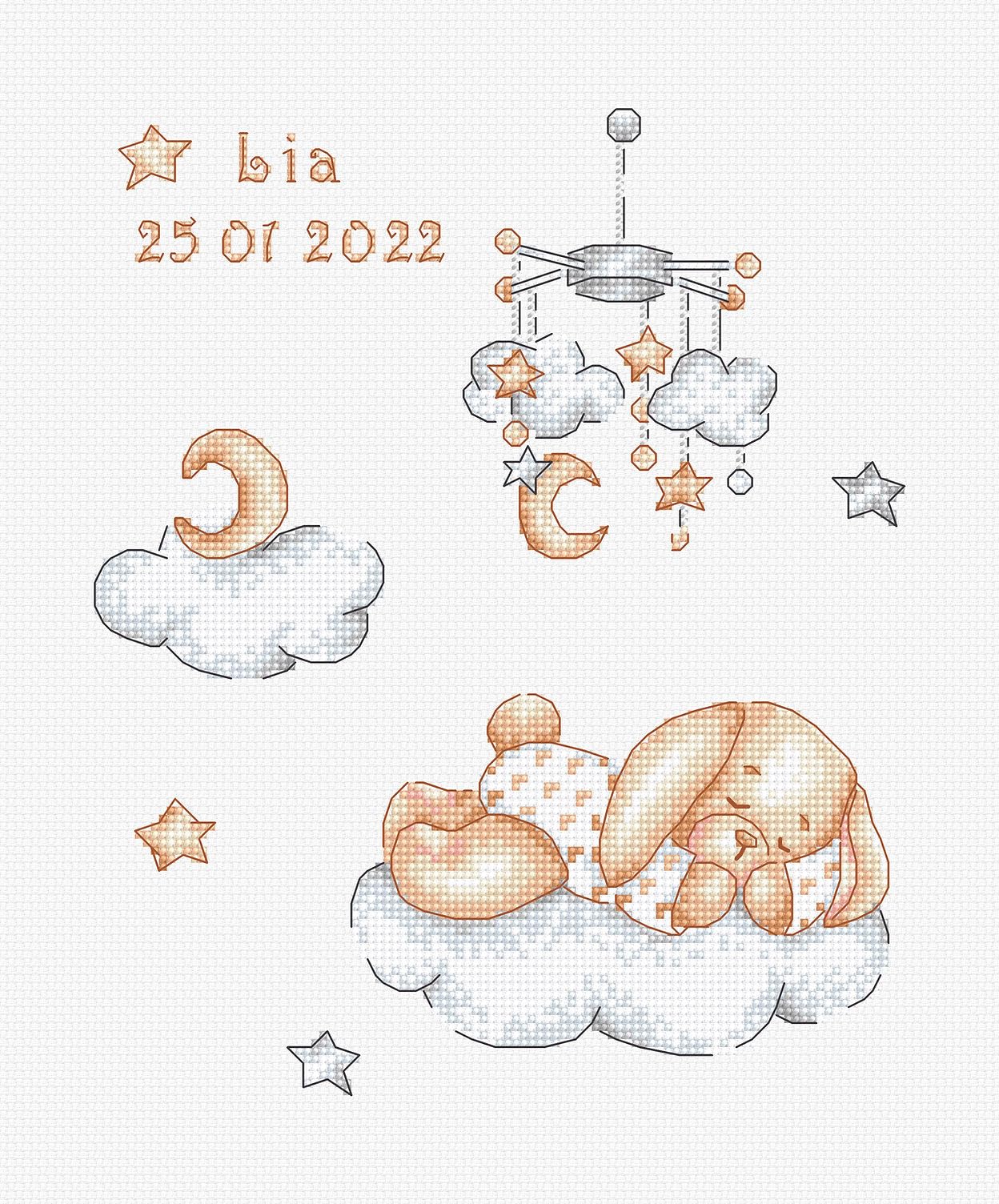 Cross Stitch Kit Luca-S - Sleepy, B1193