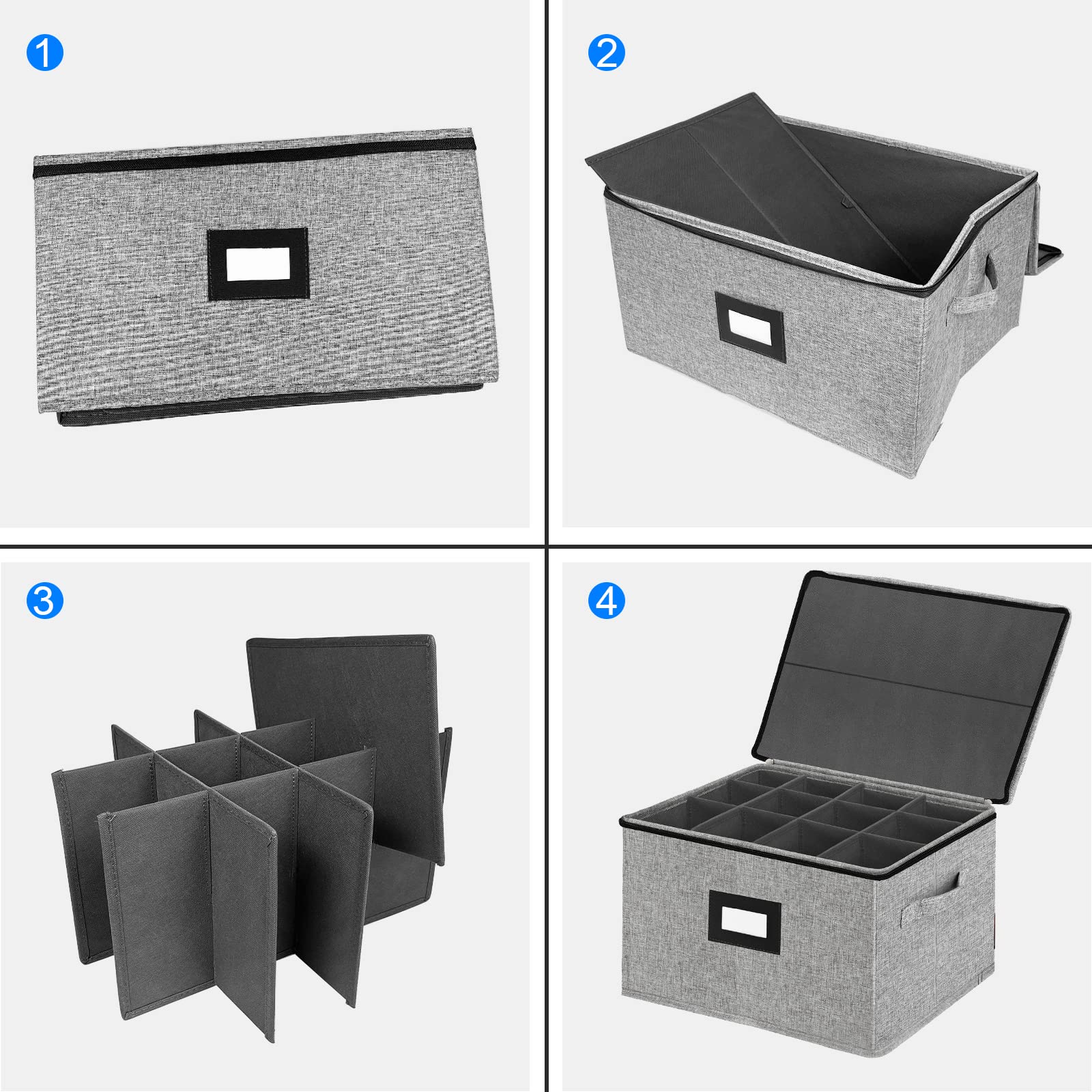 Soportes Para Copas de Vino,Caja de Almacenamiento Para Copas de Vino Recipiente de Almacenamiento Caja Plegable Para 12 Productos de Cristal Cocina,Bar,Restaurante,Gabinete,Vidrio