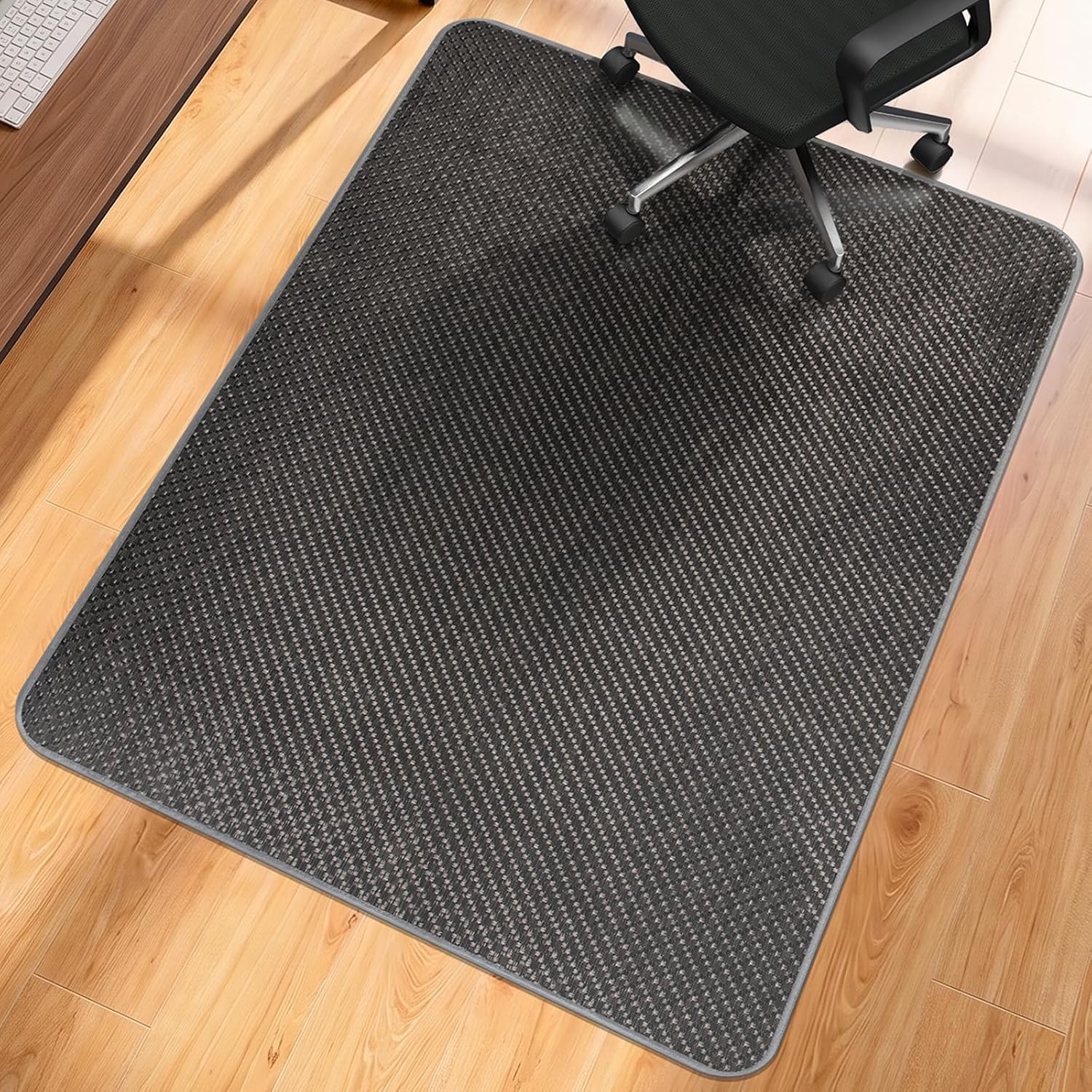 Blvornl Office Chair Mat for Hardwood Floor, 35.4"*47.2", Black