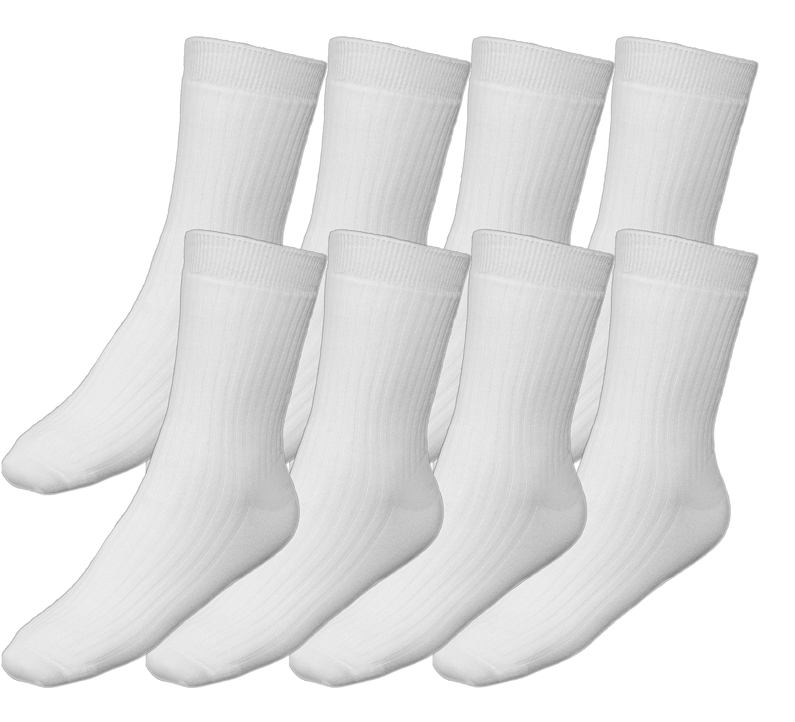 Sunny CatCotton Active Athletic Crew Cushioned Socks 8 Pairs Size 7-11 Cotonnio Premium Brand Men's Women's