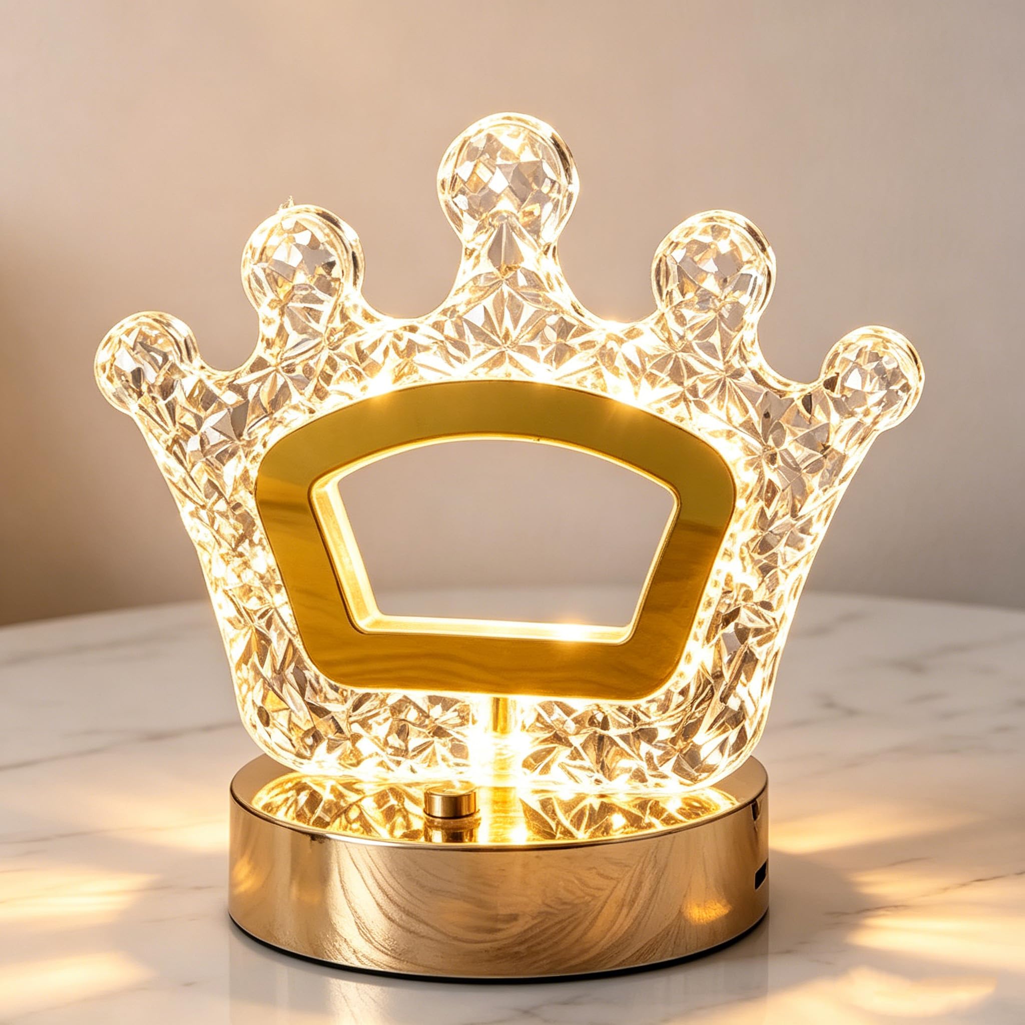 Maimeili Diamond Crystal Table Lamp Stepless Dimmable Desk Lamp — image 1