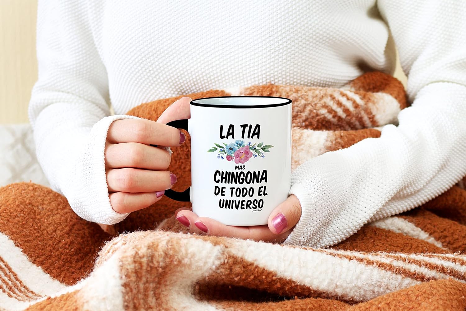 Casitika Gifts For Tia. La Tia Mas Chingona De Todo El Universo 11 Oz Coffee Cup. Spanish Aunt Mug. Regalos Para Cumpleaños. - Image 5