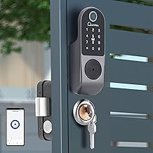 LAVNA LE50 Digital Door Lock | 6 Way Unlock | Fingerprint, Mobile App, OTP, PIN, RFID Card and Manual Key Access for Wooden/Metal Doors