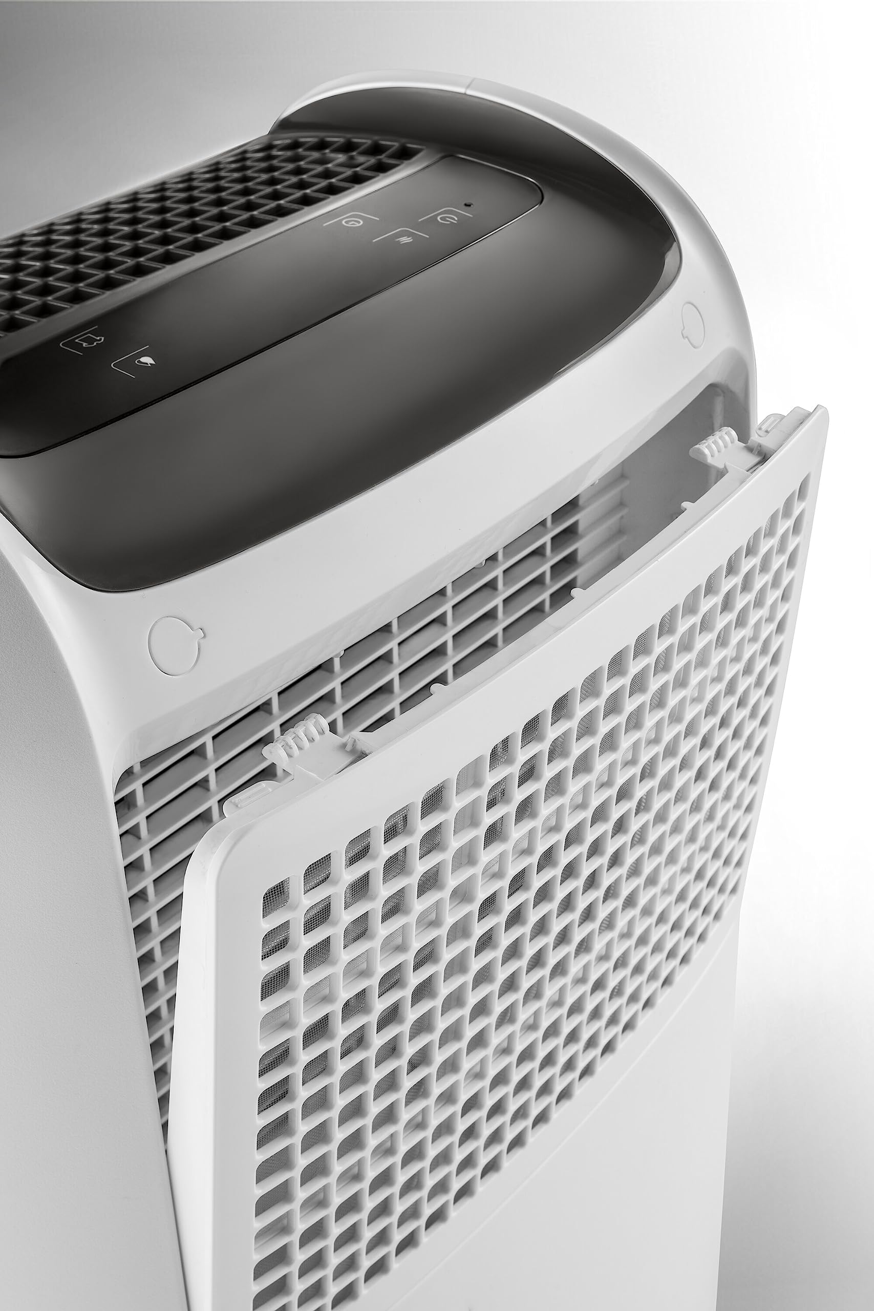 De'Longhi Tasciugo Ariadry Multi DDSX220 osuszacz powietrza – elektryczny osuszacz powietrza i oczyszczacz powietrza, mobilne i ciche urządzenie z funkcją prania, przyjazny dla środowiska, szary