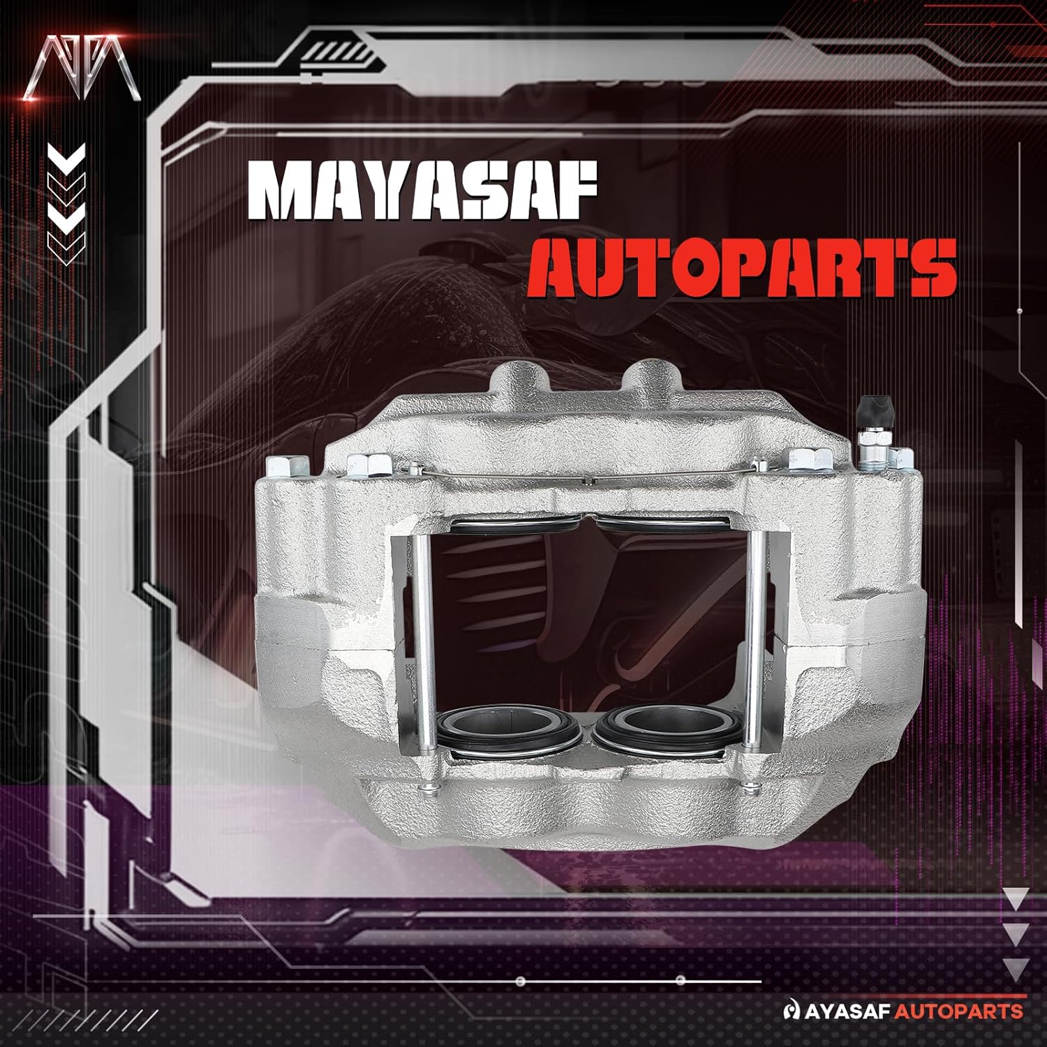 MAYASAF 192632 Front Left Disc Brake Caliper Driver Side Caliper Assembly for Toyota 2001-2002 Sequoia, 2000-2003 Tundra [Casting #S13WE]
