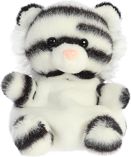 Miniatura 1 de Aurora Adorable Palm Pals Kira White Tiger - Juego de bolsillo - Diversión coleccionable - Blanco 5 pulgadas