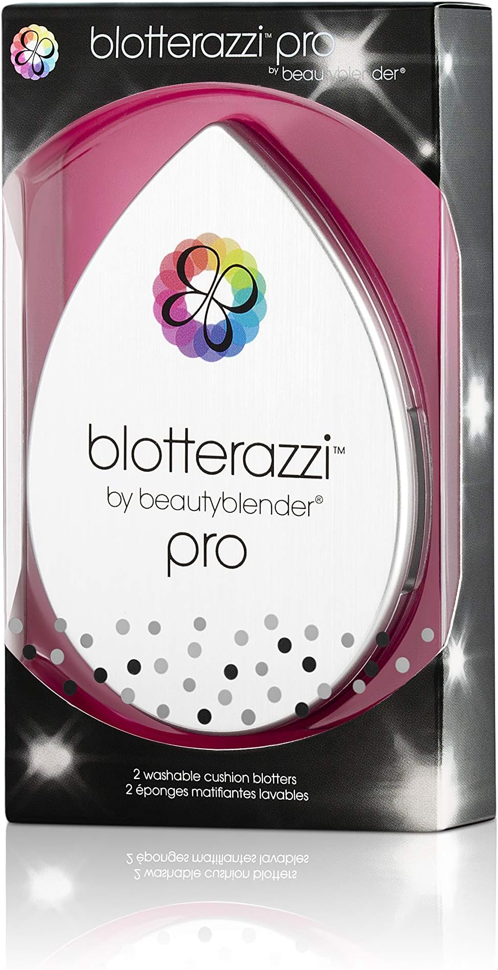 Blotterazzi® Pro Reusable Makeup Blotting Sponge, Includes Mirrored Compact, Re-Texturize Makeup, Absorb Excess Oil and Shine