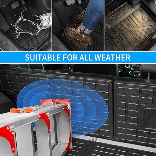 Miniatura 6 de Alfombrillas compatibles con Chevrolet Equinox Cargo Liner 2018-2024 Gmc Terrain Trunk Mat Protector de asiento para todo tipo de clima, accesorios