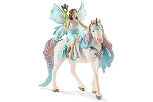 Schleich Bayala Fairy Eyela with Princess Unicorn Playset - Magical Fairy Figure with Flying Unicorn
