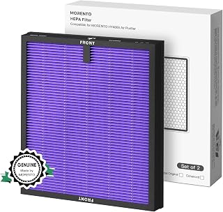 MORENTO 2 Pack HY4866 Genuine Air Purifier Replacement Fi...
