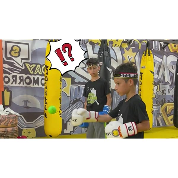 TEKXYZ Boxing Reflex Ball, 2 Difficulty Levels Boxing Ball with Headband, Perfect for Reaction, Agility, Punching Speed, Fight Skill and Hand Eye Coordination Training