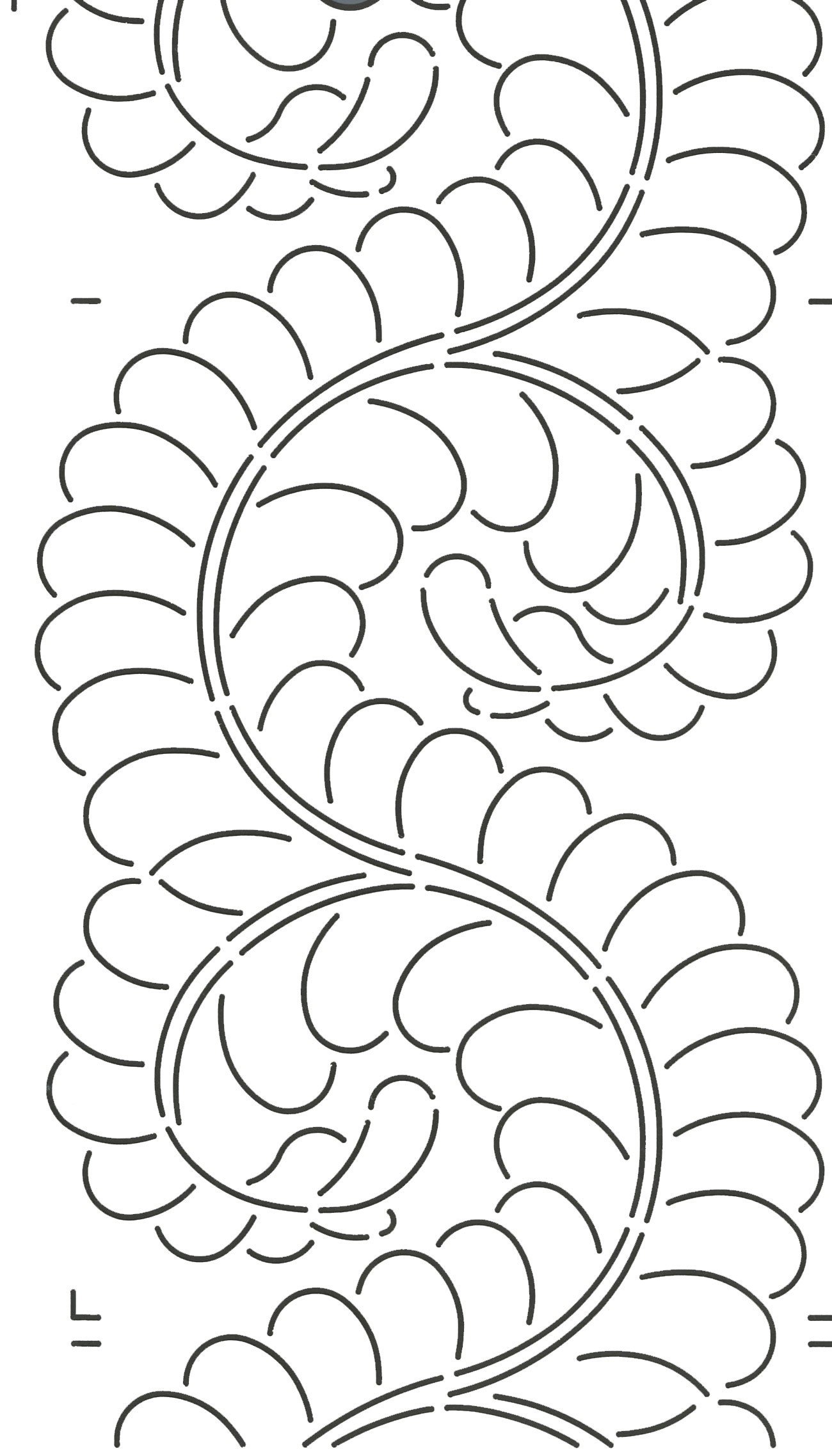 Quilting CreationsFeather Border for Use with 422QC Quilt Stencil, 8"