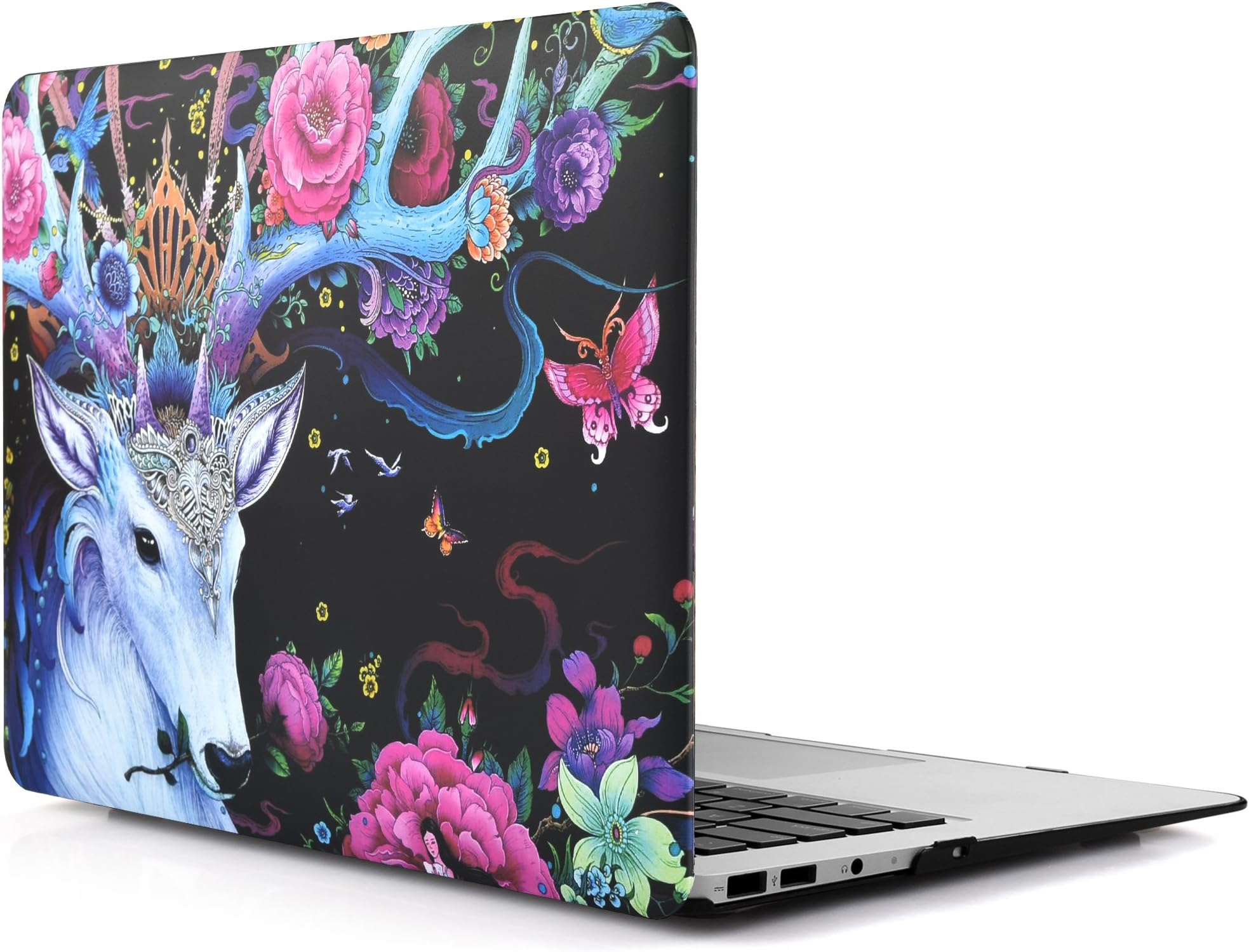 iDOO Soft Touch Hard Plastic Matte Case for MacBook Air 13 inch Model A1369 and A1466 - Deer