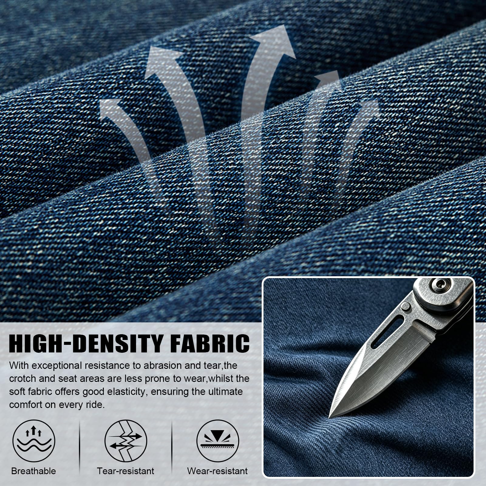 Uomo Pantaloni Moto, Jeans Moto Traspirante Protettivi in Denim Uomo Pantaloni Moto, Jeans Moto Traspirante Resistente all'Usura Tutte Le Stagioni, per Tutti I Giorni & Viaggi
