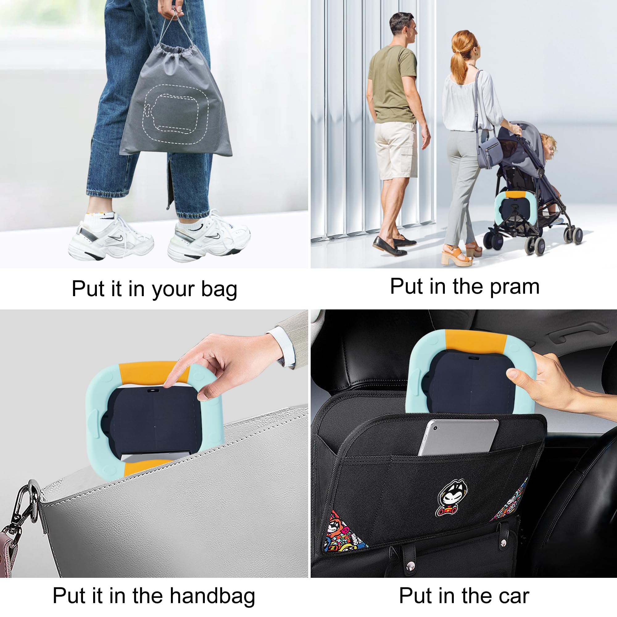 Orinal portátil para niños pequeños, plegable, orinal de viaje para niños y niñas, inodoros de emergencia para coche, al aire libre, camping e interior con bolsa de almacenamiento (azul