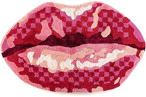 MACKENZIE-CHILDS Kiss My Feet Lips Bathroom Rug