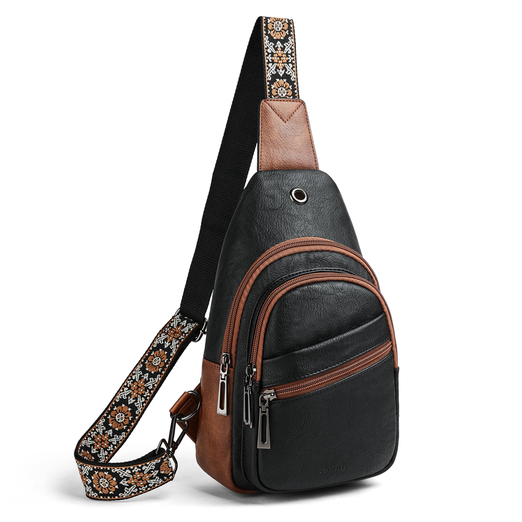 ShrrieSling Bag Crossbody Bag for Women Vegan Leather Fanny Pack Women Small Travel Purse Chest Waist Bag For Daily Use