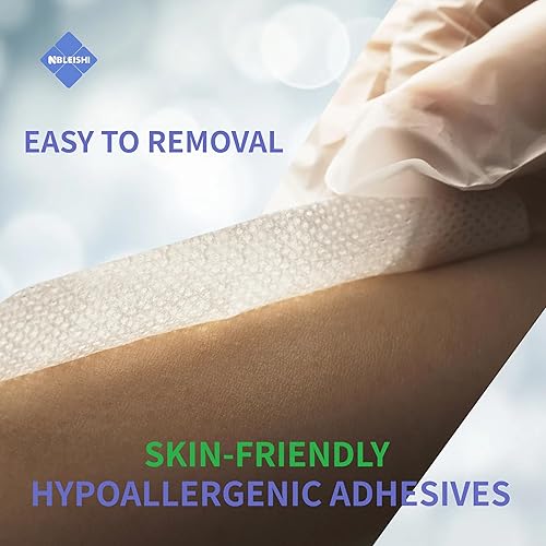 Miniatura 4 de Sterile Non Woven Island Wound Dressing 6 X 8 inch,Extra Large Cover with Adhesive Bordered Gauze Pads,Breathable and High Absorbent Non-Stick